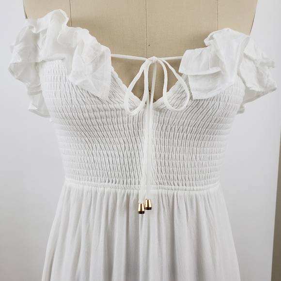 Beautiful Boho White Maxi Dress - Picture 3 of 5